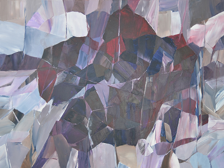 Steen structuur in violet